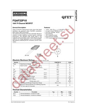 FQAF22P10 datasheet  